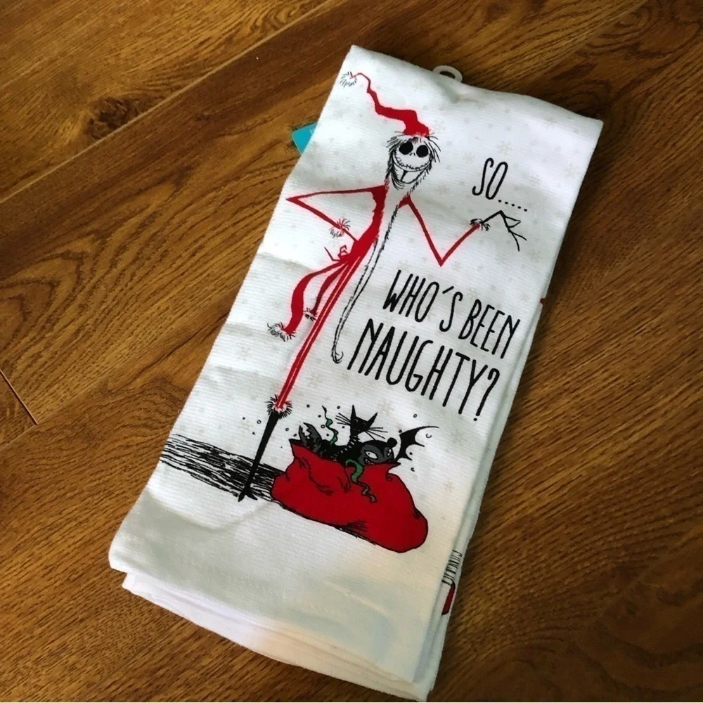 Disney Nightmare Before Christmas: Set of 2 kitchen towels, Who’s Been Naughty?